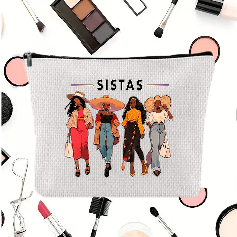 Printing Buggy Large Capacity Simple Zipper Makeup Bag