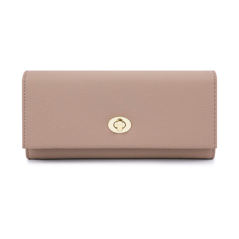 Women's Lychee Pattern Classic Elegant City Three Ladies Wallets