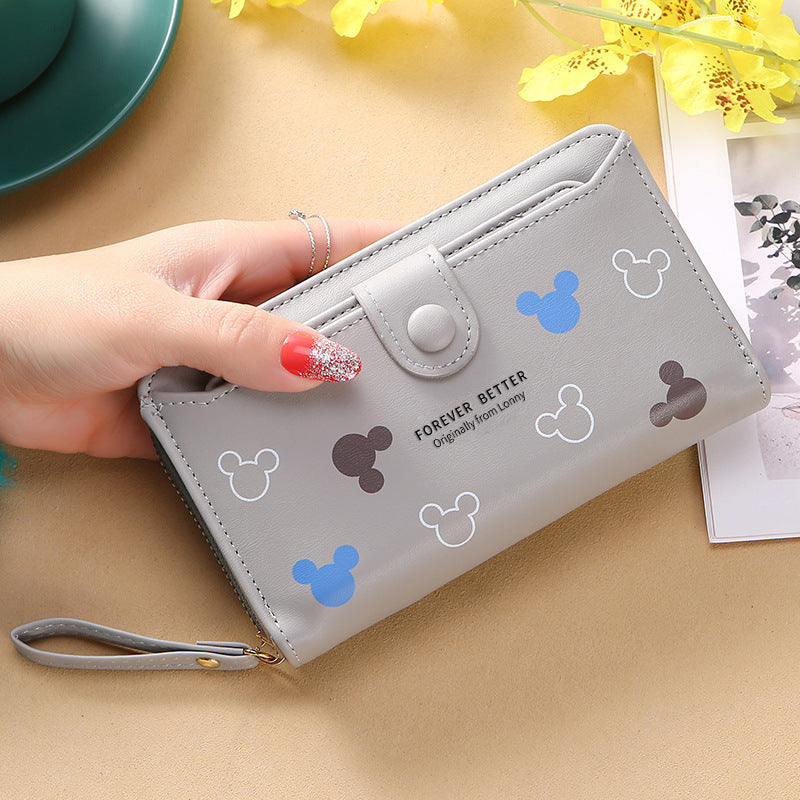 Women's Long Multiple Slots Zipper Bank Credit Ladies Wallet