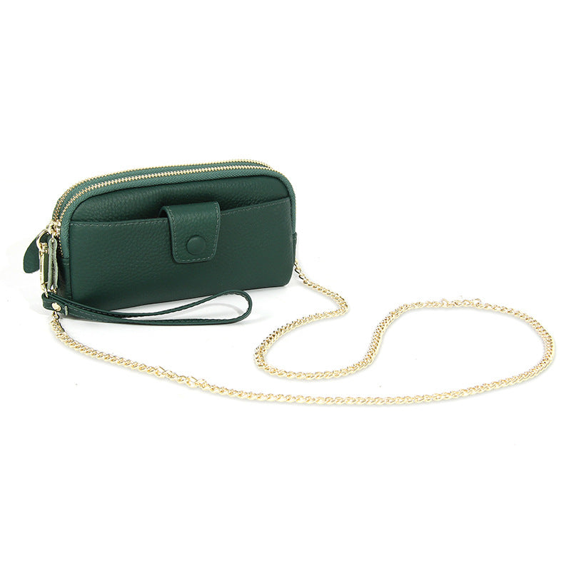 Women's Cowhide Long Simple Mother Genuine Leather Bags