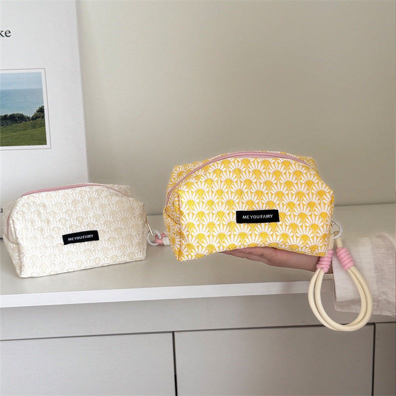 Fresh Sunflower Retro Artistic Pencil Style Makeup Bag
