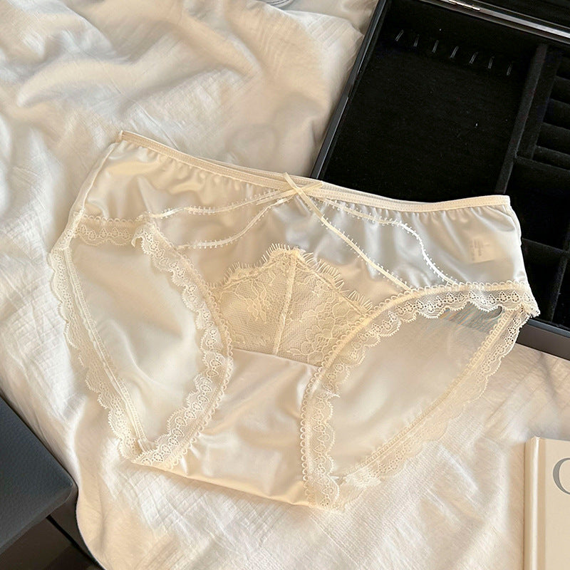 Translucent Mesh Briefs Lady Sexy Mulberry Panties