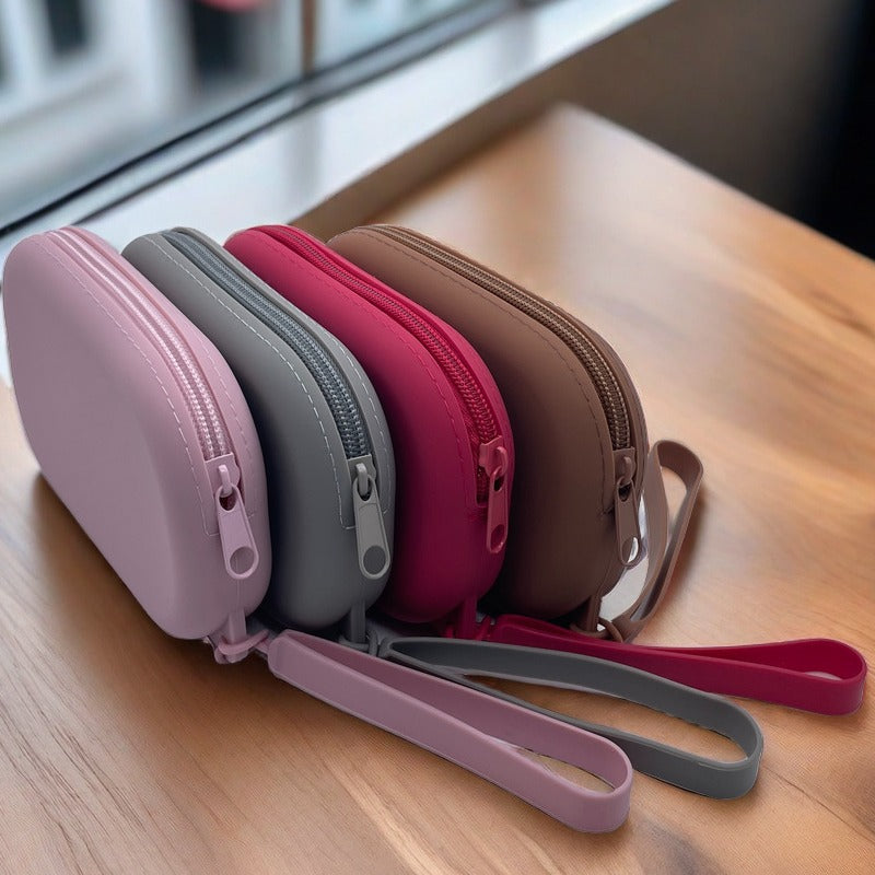 Silicone Object Storage Oval Bank Earphone Cosmetic Bags