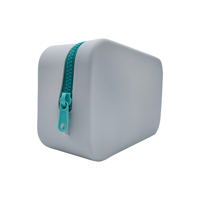 Women's Large Capacity Silicone Color Matching Portable Cosmetics Storage Box National Makeup Bag
