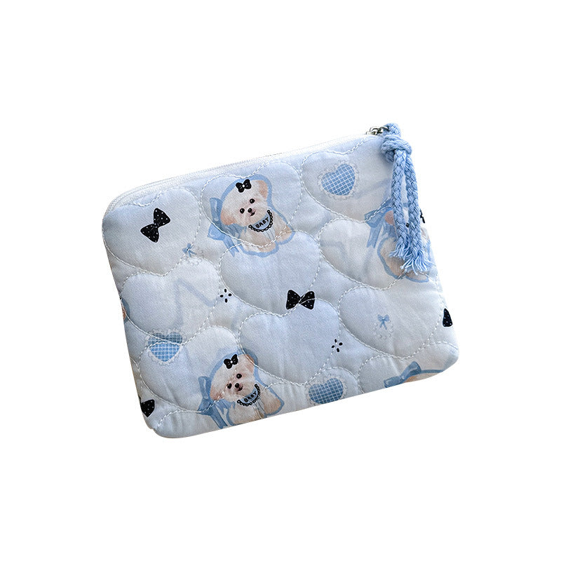 Women's Printed Quilted Weekend Artistic Sanitary Napkin Cotton Bags