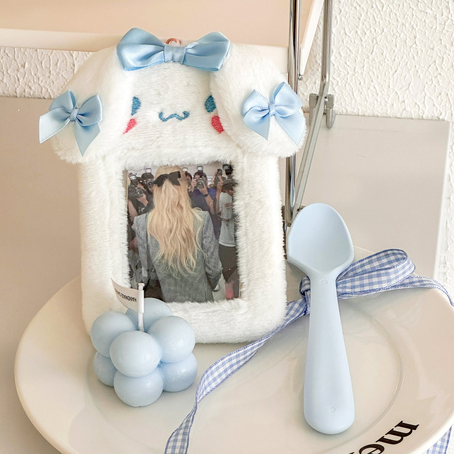 Comfortable Melody Plush Pendant Cute Goo Card Holder