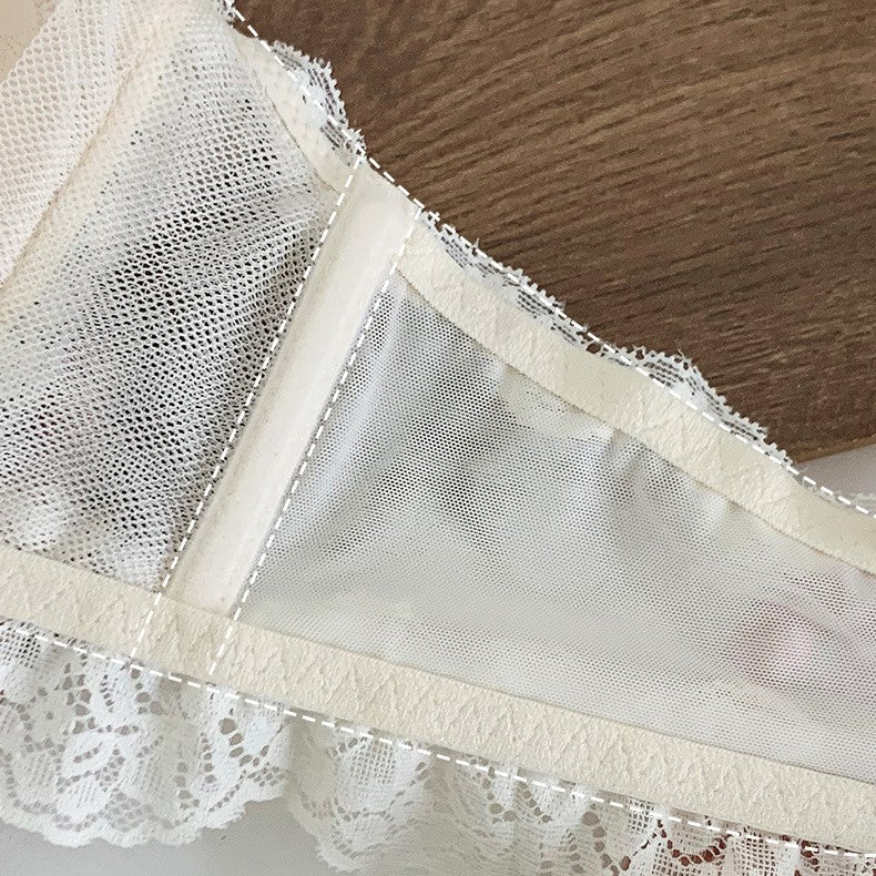 Women's Thin Underwear Comfortable Wireless Slimming Lace Lingerie Sets