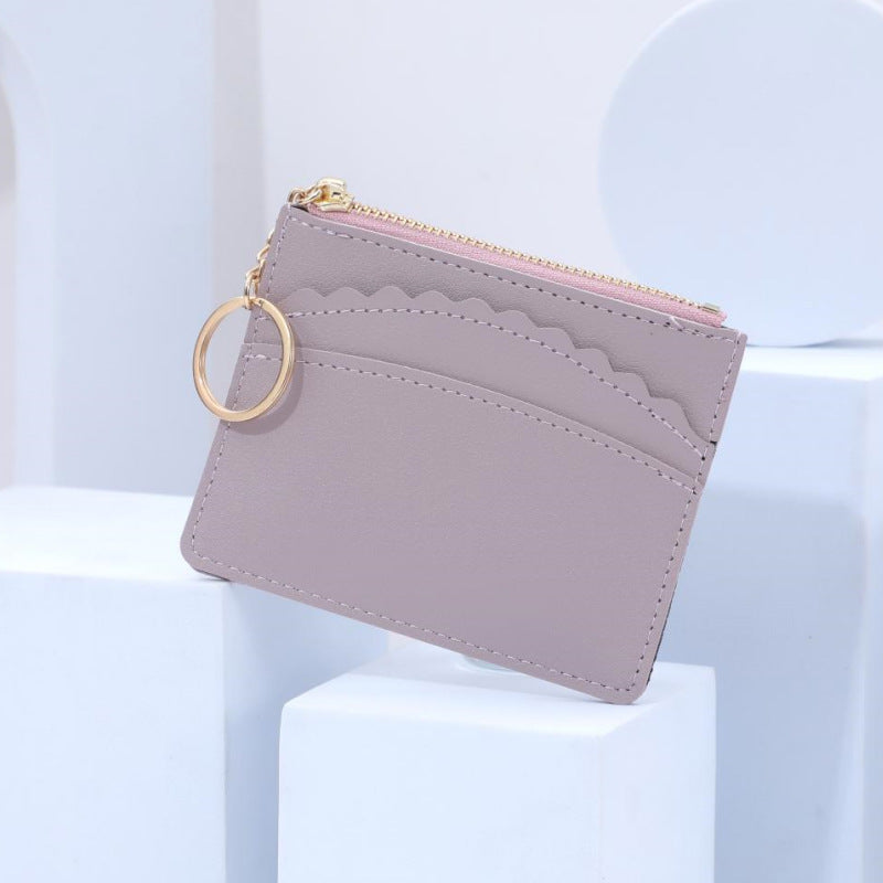 Korean Style Multiple Slots Zipper Document Card Holder