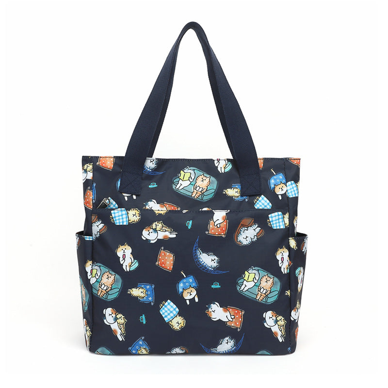 Women's Waterproof Printed Lightweight Portable Simple Commuter Women's Shoulder Bag