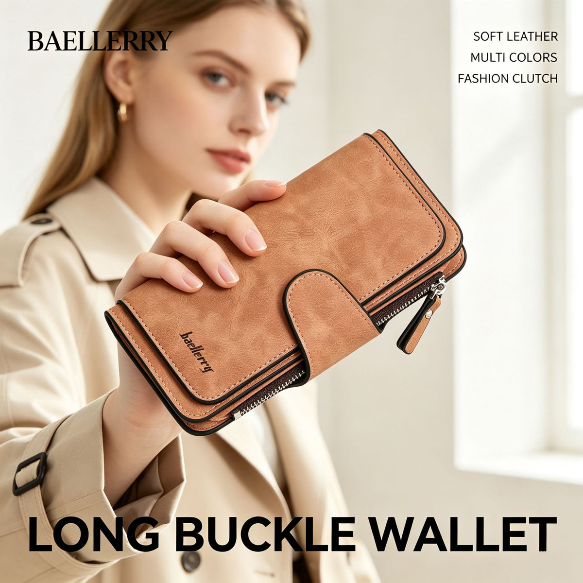 Women's Long Style Large Capacity Multiple Slots High-grade Ladies Wallet