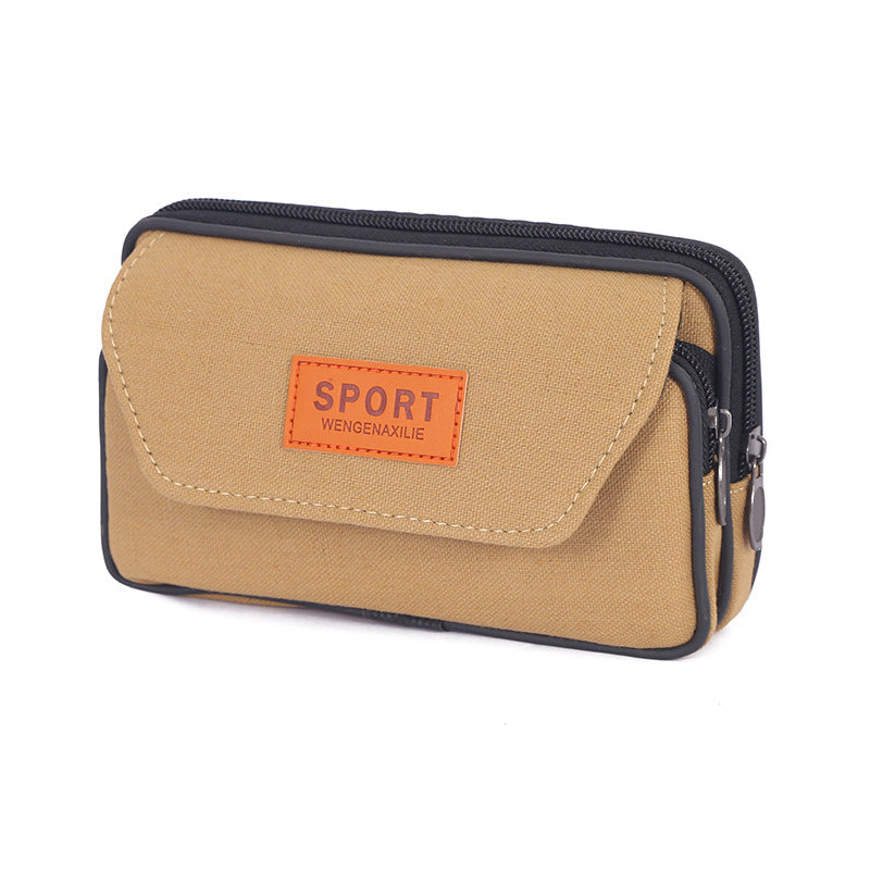 Men's Mobile Cell Horizontal Vertical Hanging Construction Men's Waist Packs