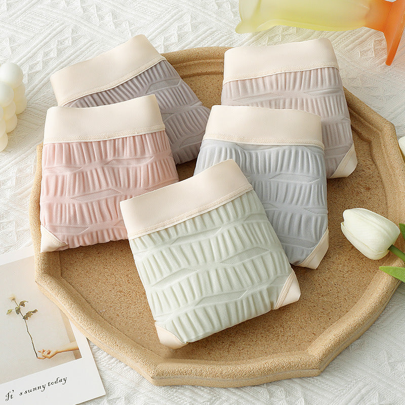 Summer Ice Silk Thin Seersucker Underwear Breathable Panties