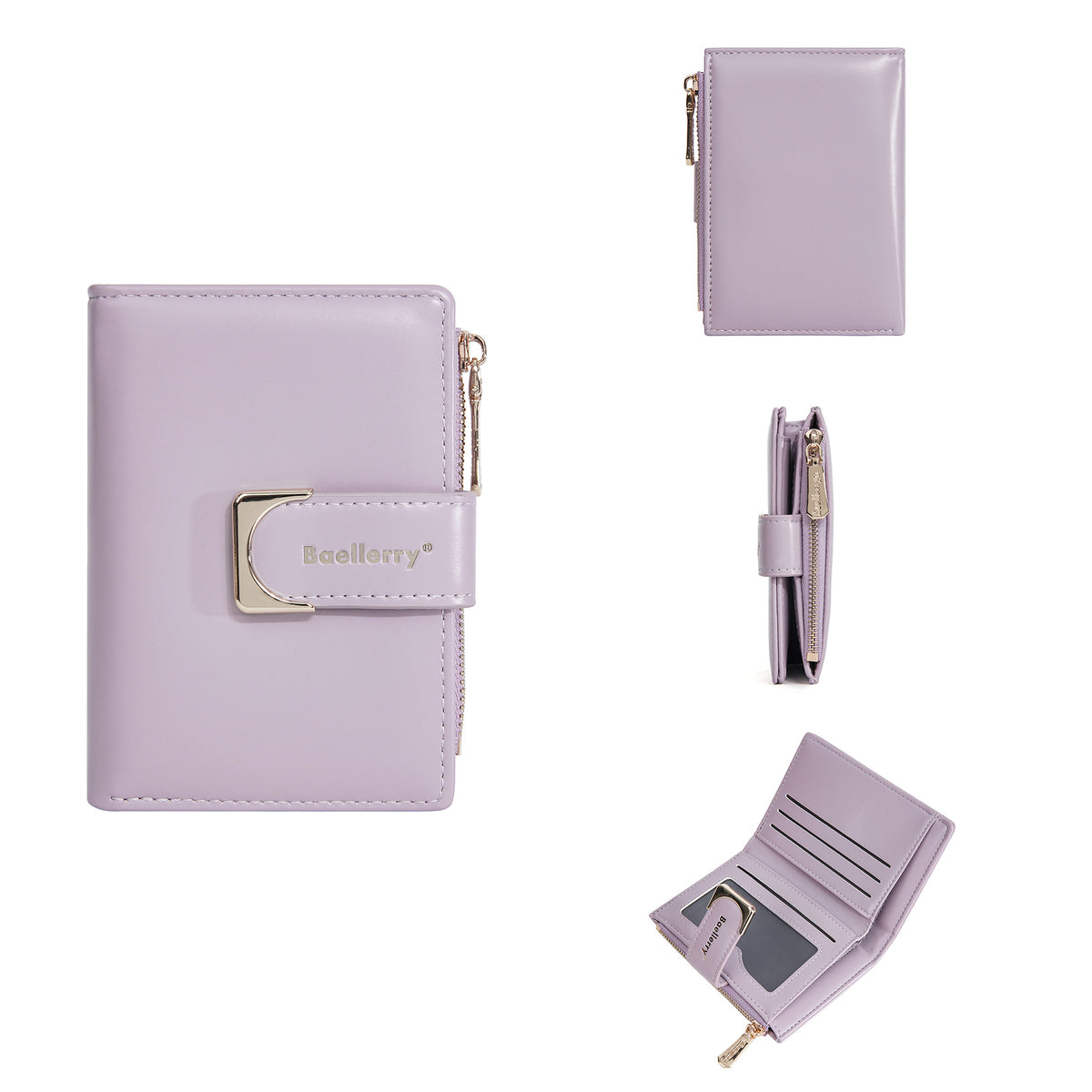 Women's Short Niche Zipper Two-fold Fashion Purses