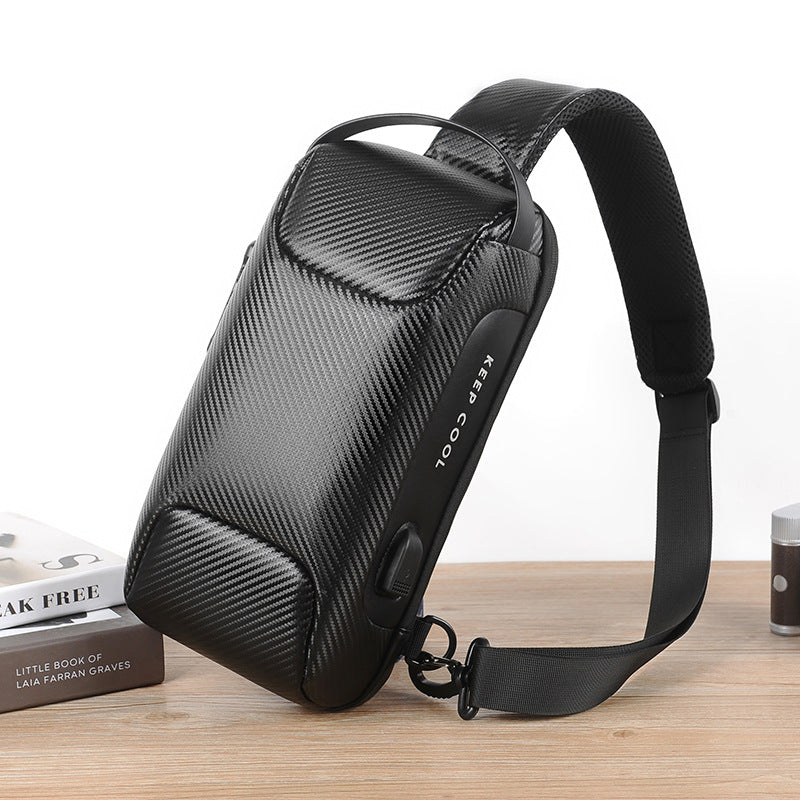 Men's Motorcycle Oxford Cloth Carbon Fiber Men's Chest Bags
