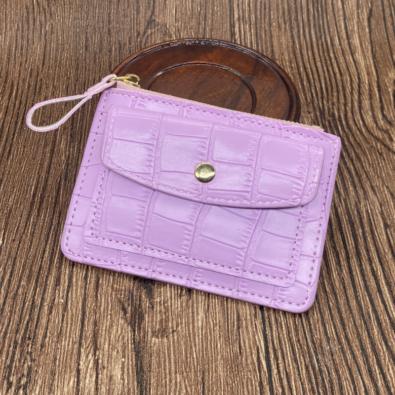 Multifunctional Zipper Multiple Slots Custom Leather Coin Purses
