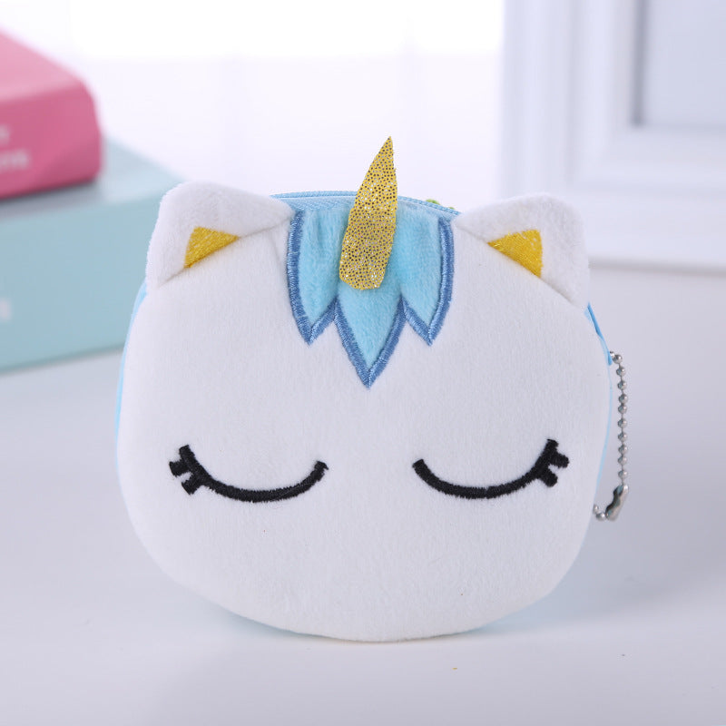 Korean Cartoon Heart Portable Mini Plush Coin Purses