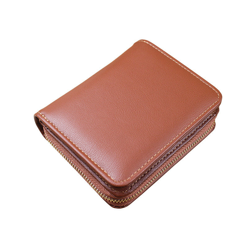 Women's Korean Style Side Zipper With Magnetic Snap Short Purses