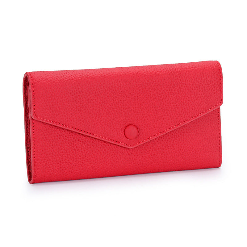 Women's Full Cowhide Long Large Capacity Genuine Leather Ladies Wallet
