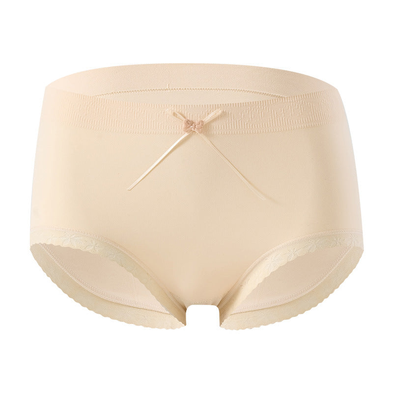 Women's Elastic Underwear Mid Waist Pure Color Panties