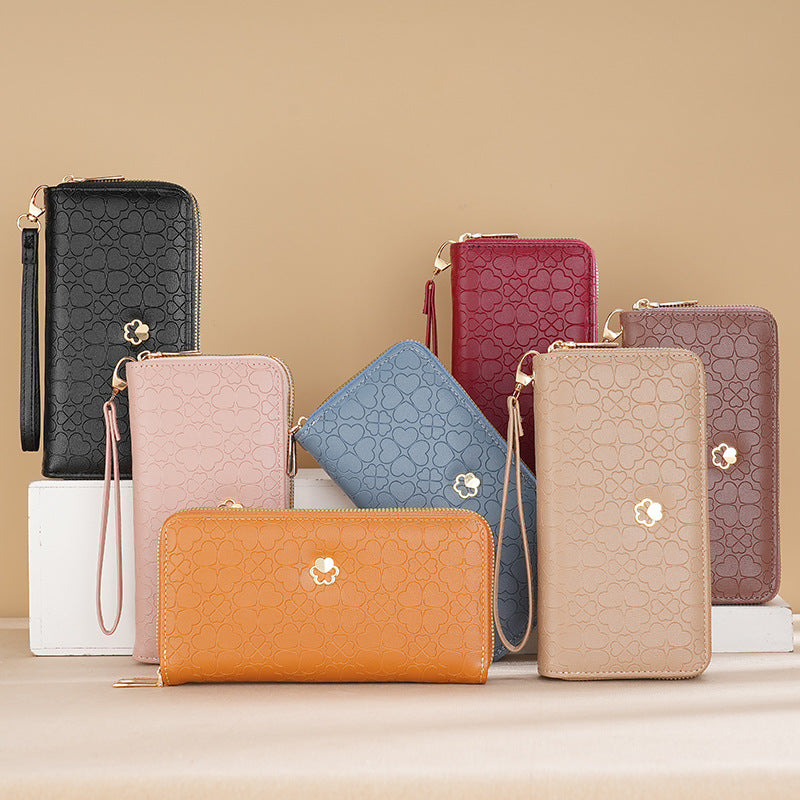 Women's Long Double Zipper Mobile Mini Ladies Wallet
