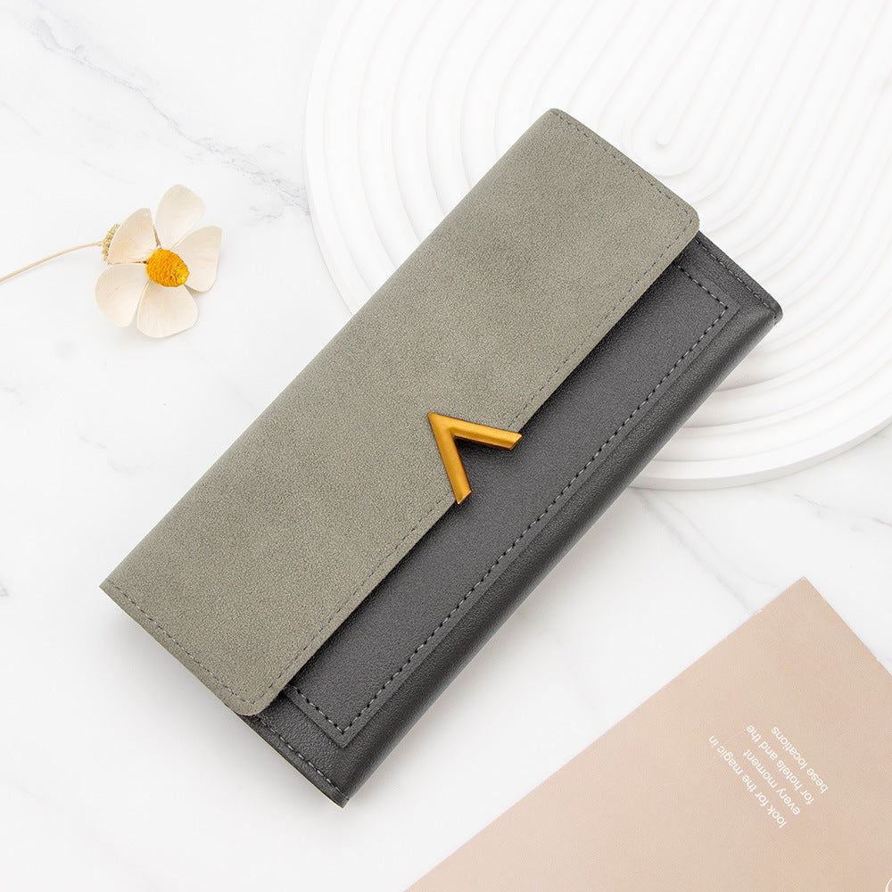 Women's Korean Long Word Three-fold Change Ladies Wallet