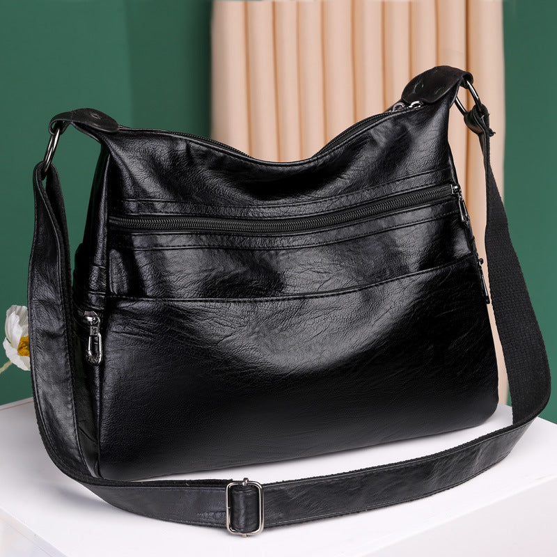 Women's Retro Large Capacity Soft Leather Mother's Bags