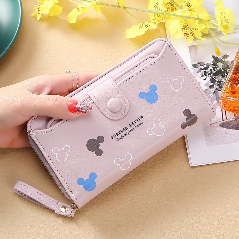 Women's Long Multiple Slots Zipper Bank Credit Ladies Wallet