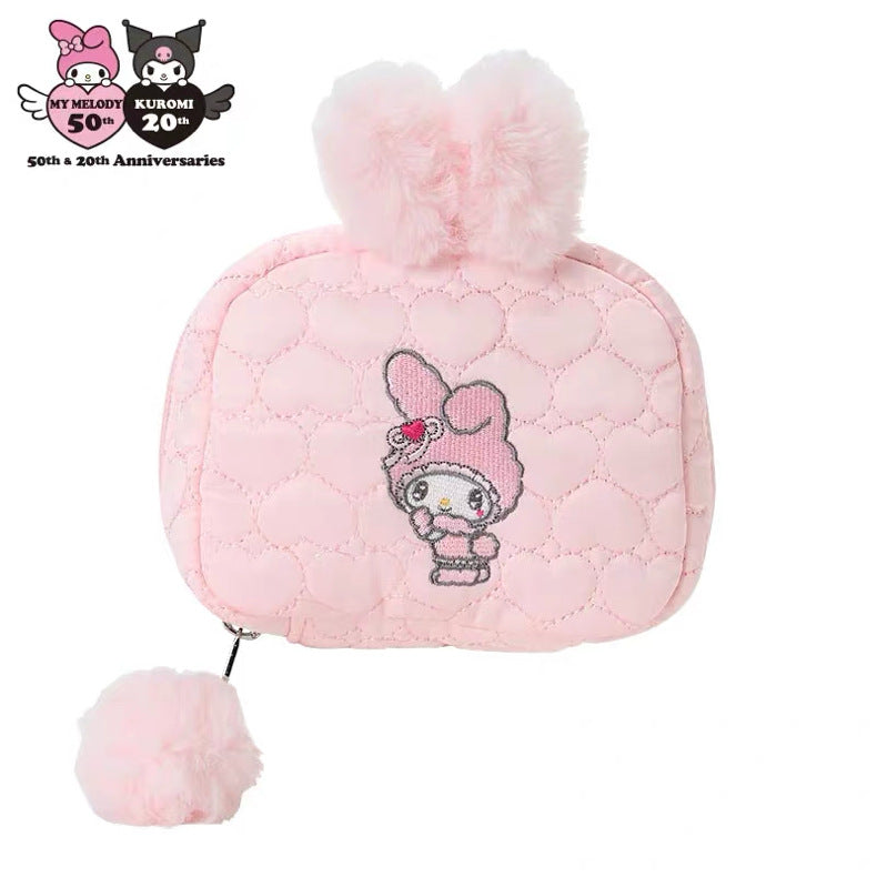 Merlot Clow Rabbit Sisters Storage Pink Makeup Bag