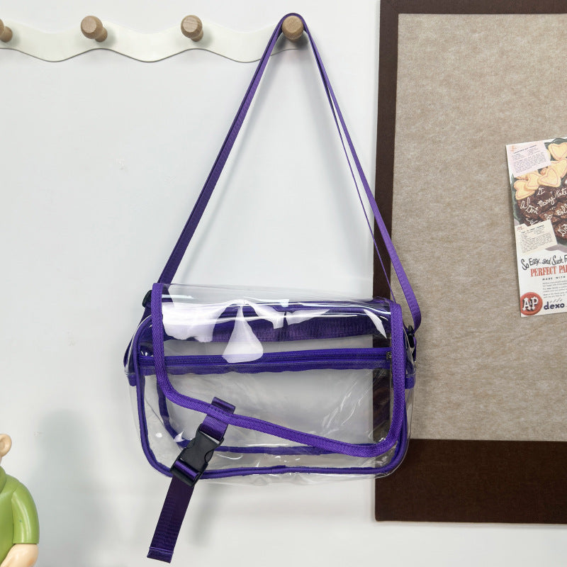 Simple Transparent Niche Waterproof Large Capacity Women's Messenger Bag