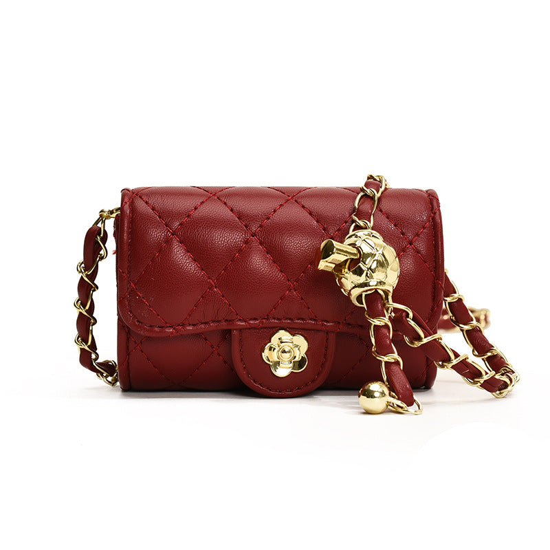 Women's Classic Style Diamond Embroidery Thread Golden Women's Messenger Bag