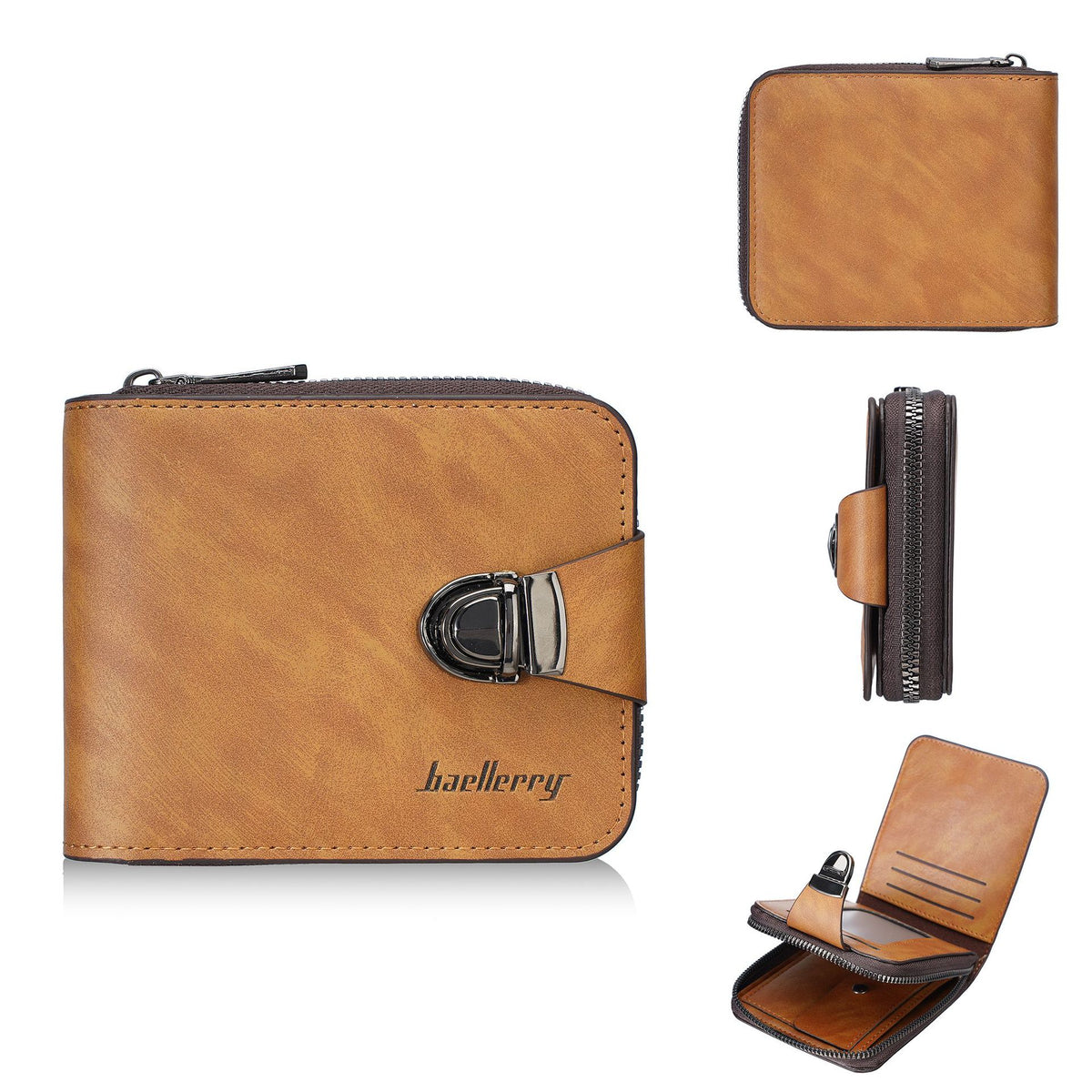 Men's Short Retro Credit High-grade Zipper Coin Purses
