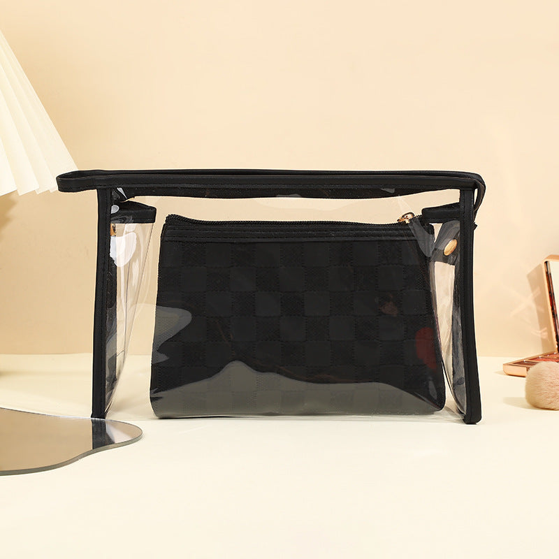 Women's High-grade Chessboard Storage Waterproof Portable Makeup Bag