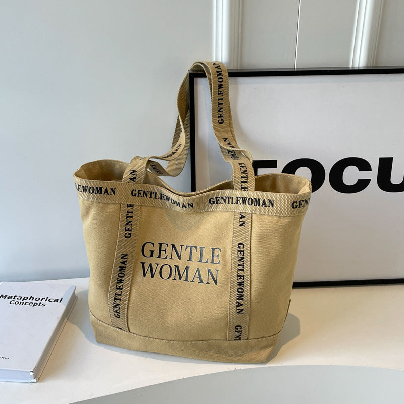 Creative Women's Letter Canvas High-grade Hand Shoulder Bags
