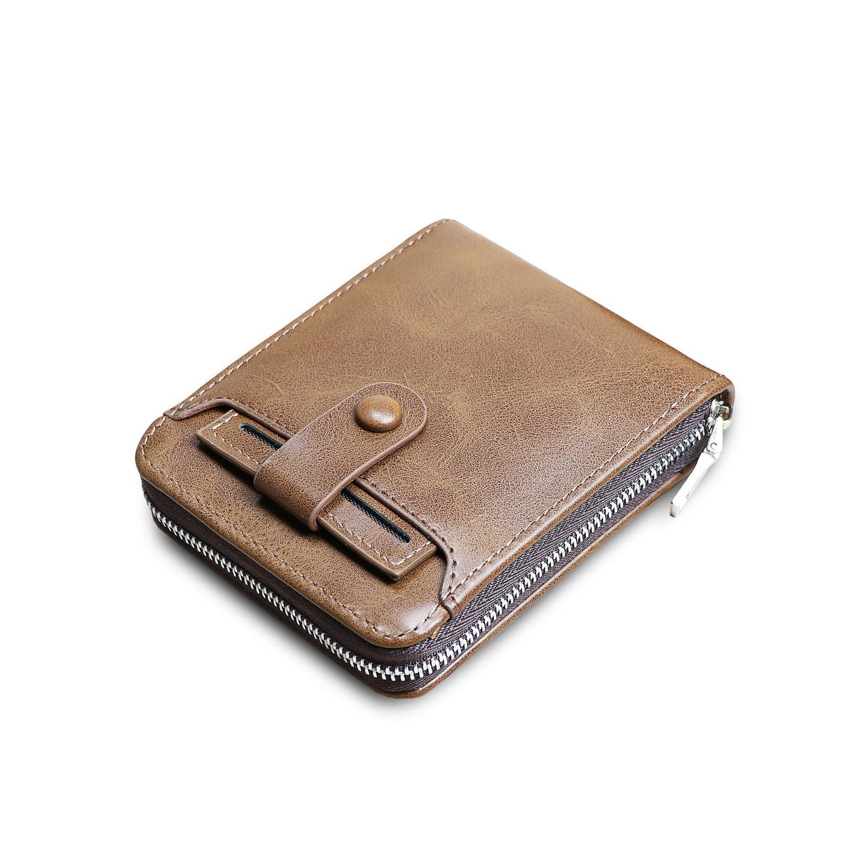 Men's Short Large Capacity External Zipper Portable Men's Wallet