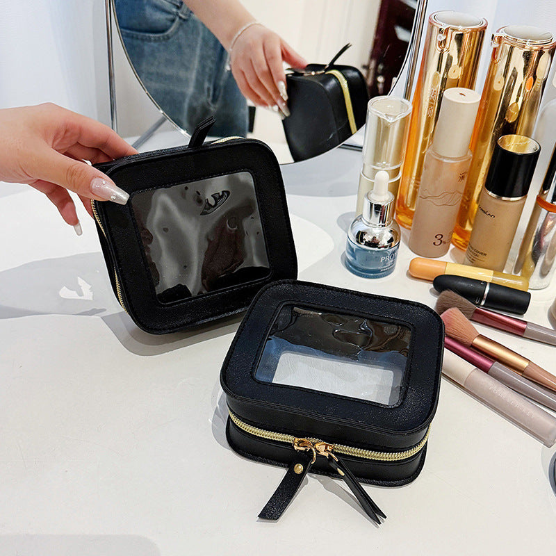 Innovative White Simple Fashion Transparent Storage Makeup Bag