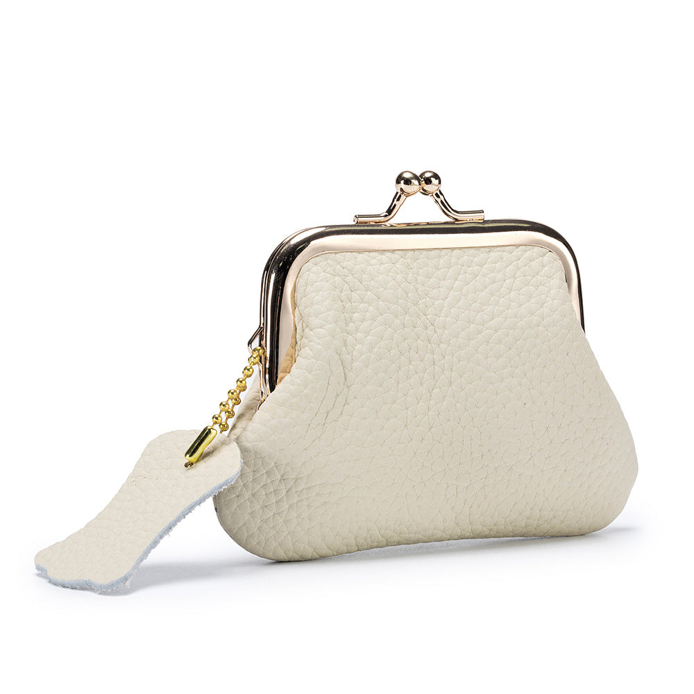Women's Leather Retro First Layer Cowhide Storage Coin Purses