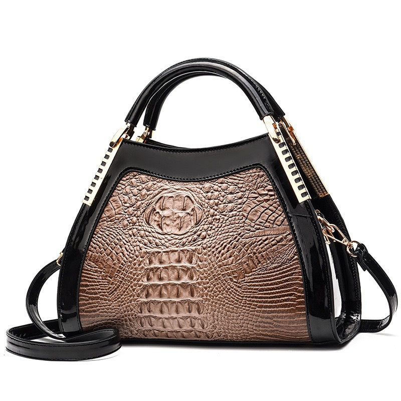 Women's Pattern Large Capacity Textured Western Style Handbags