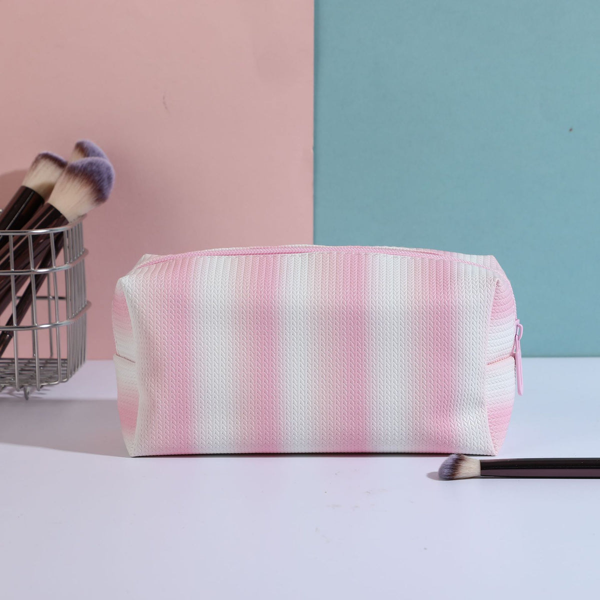 Transparent Striped Rainbow Portable Storage Wash Bags