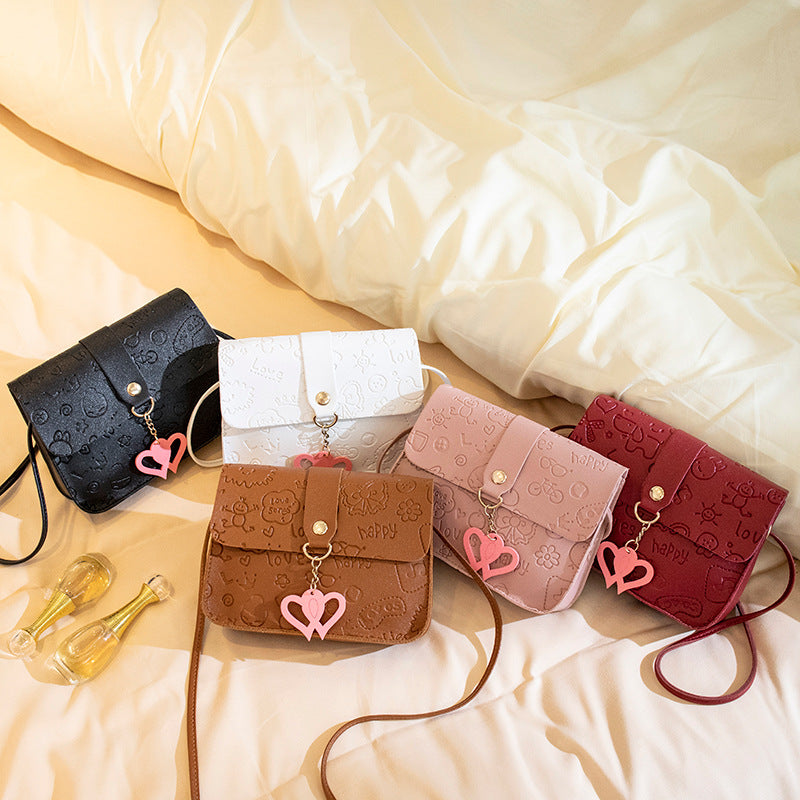 Women's Summer Fashion Embossing Female Korean Chain Small Square Bags