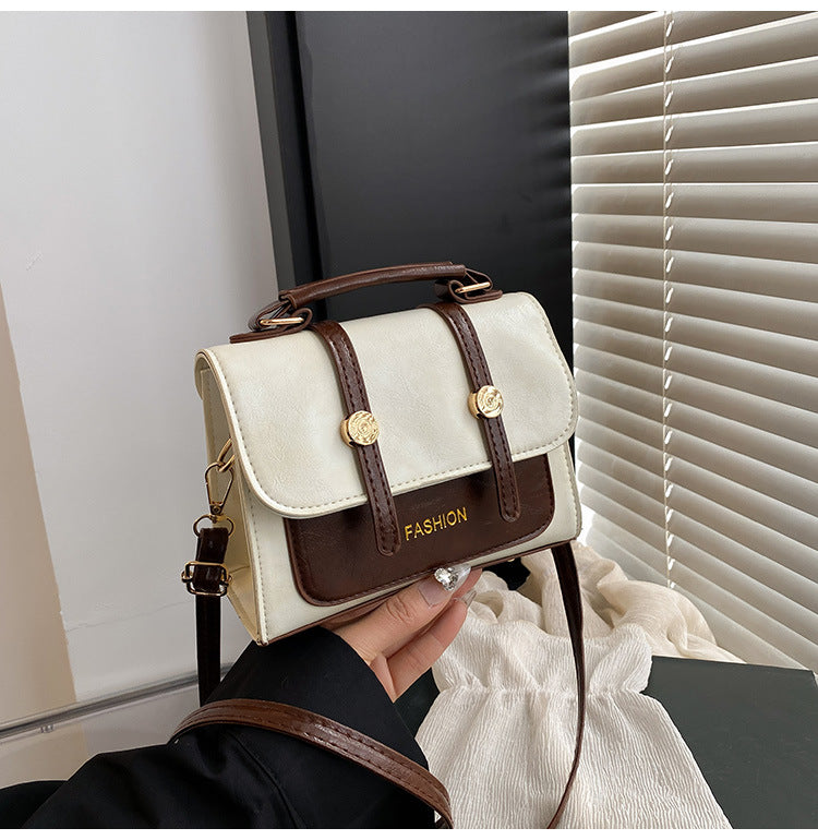 Temperament Commute Retro Fashion Spring Solid Color Small Square Bags
