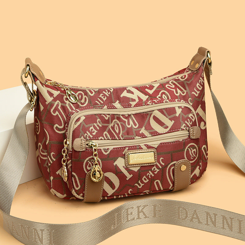 Women's Oxford Cloth Embroidered Mother Fashion Canvas Shoulder Bags
