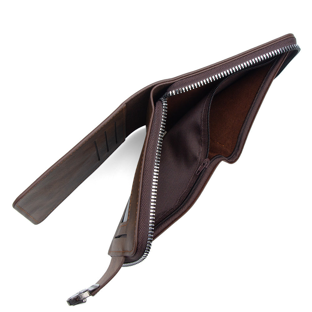Men's Retro Short With Business Large Capacity Multi Slots Men's Wallet