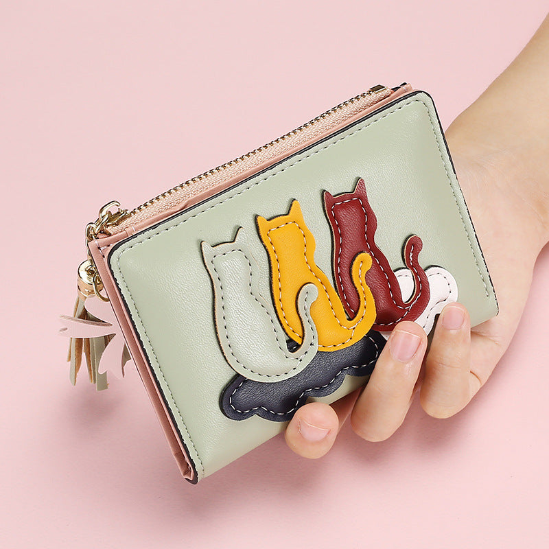 Women's Multiple Slots Korean Style Solid Color Ladies Wallets