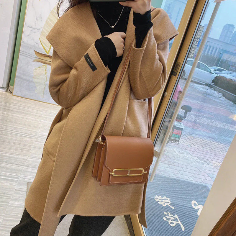 Women's Nose Genuine Leather Light Luxury Minority High Sense Handbags