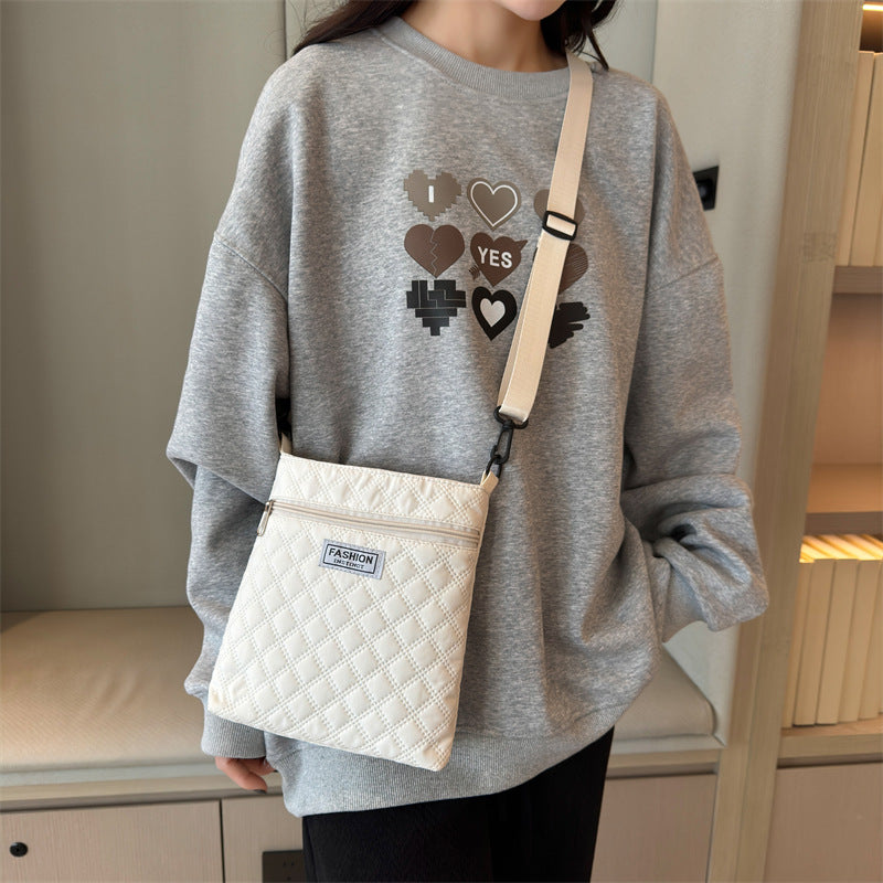 Fashion Simple Design Diamond Check Female Bags