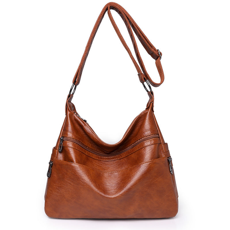 Women's Retro Large Capacity Soft Leather Mother's Bags