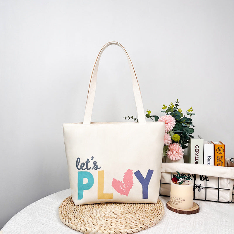 Canvas Fabric Duplex Printing Versatile Large Capacity Month Sales Thousand Bags