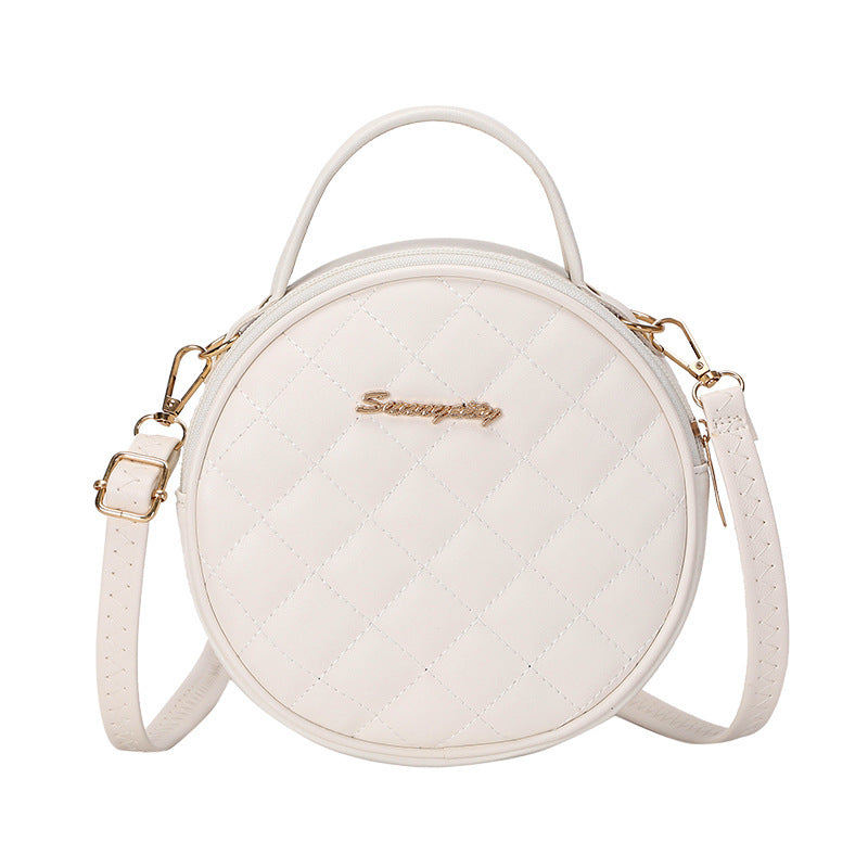 Women's Style Color Matching Geometric Rhombus Embroidered Letters Standard Bags