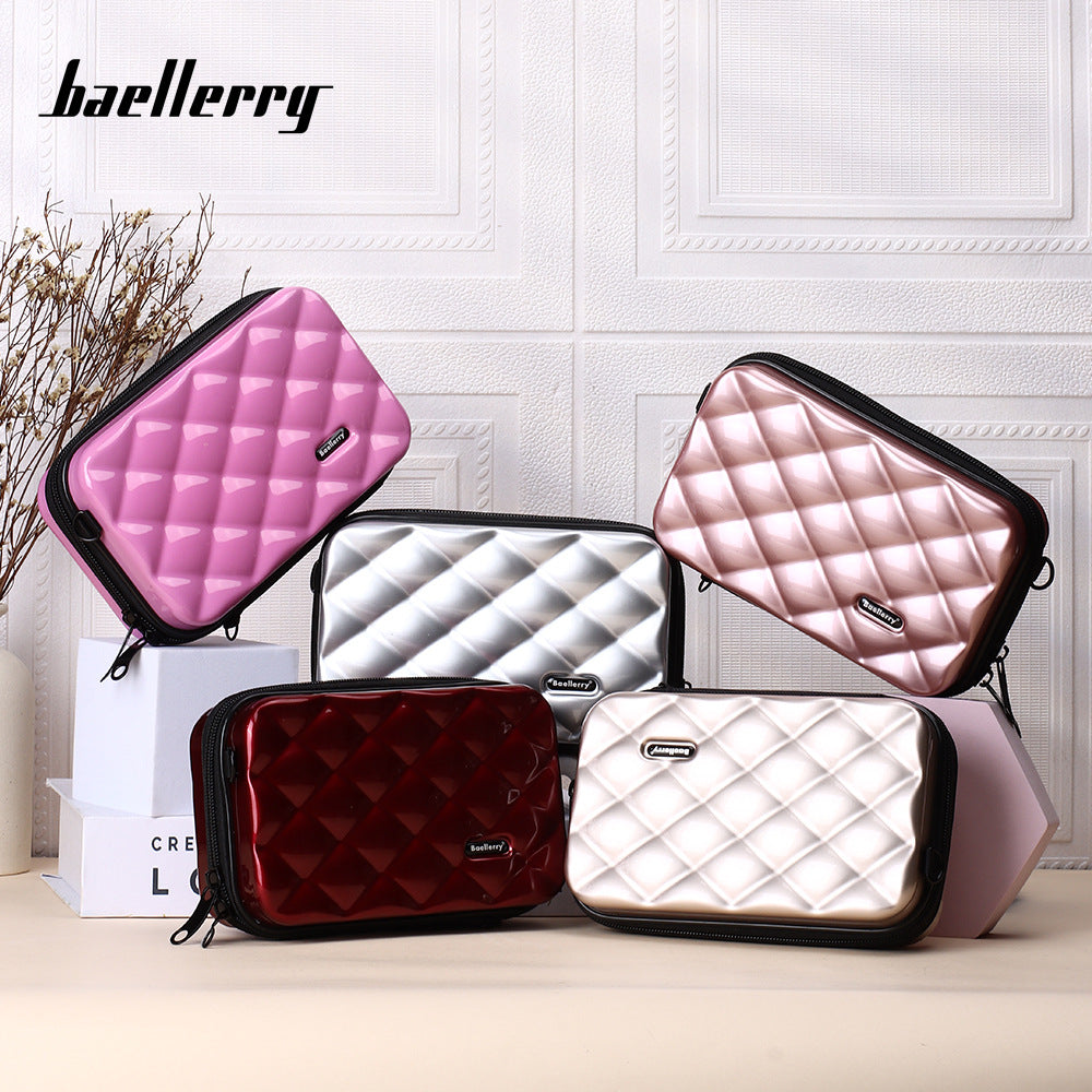 Beautiful Women's Suitcase Hard Shell Storage Cosmetic Bags