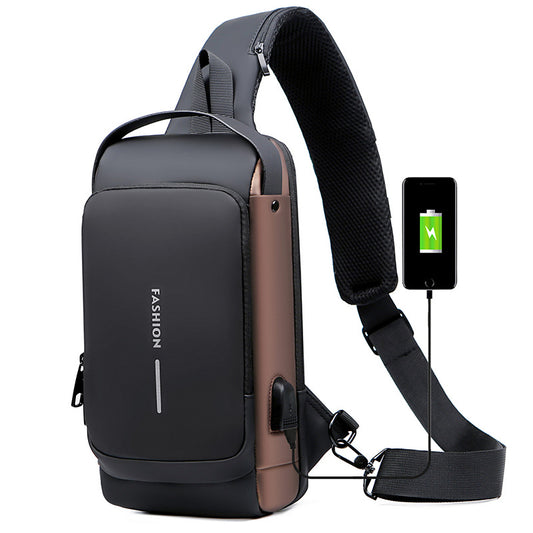 Men's Password Motorcycle Street Trendy Cycling Men's Chest Bags